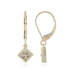 Orecchini in oro con Diamante Cioccolato I2