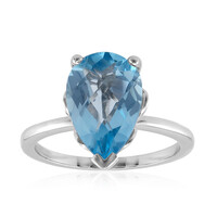 Anello in argento con Topazio Blu Cielo