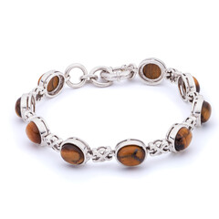 Bracciale in argento con Occhio di Tigre