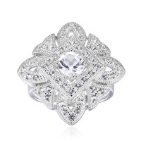 Anello in argento con Topazio Bianco