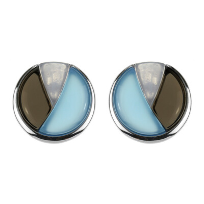 Orecchini in argento con Agata Blu (dagen)