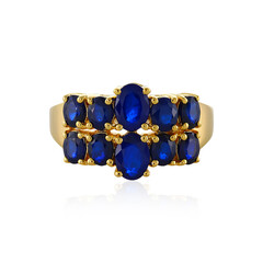 Anello in argento con Spinello Blu Royal