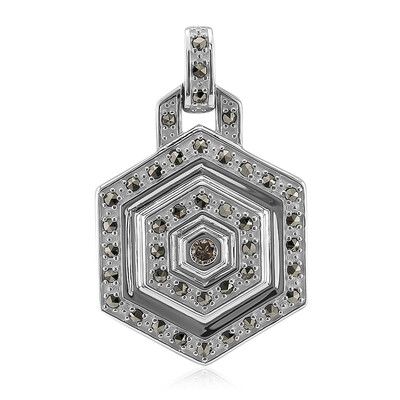 Ciondolo in argento con Diamante Rose de France SI1 di Argyle (Annette classic)