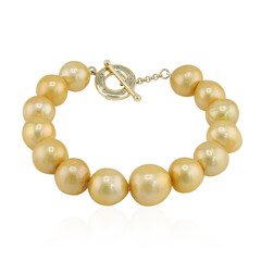 Bracciale in argento con Perla d'Acqua Dolce Dorata (TPC)