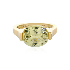Anello in oro con Kunzite Canarino