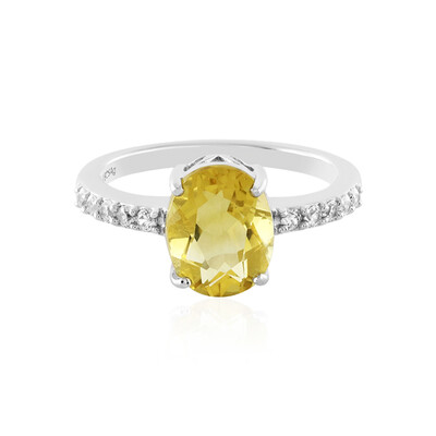 Anello in argento con Fluorite Gialla