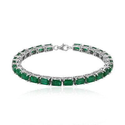 Bracciale in argento con Smeraldo Zambia