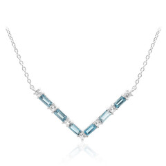 Collana in argento con Topazio Blu Londra