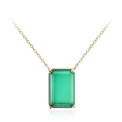 Collana in argento con Onice Verde