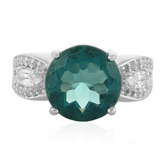 Anello in argento con Fluorite Petrolio del Belgio