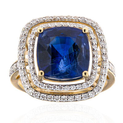 Anello in oro con Cianite del Nepal (AMAYANI)