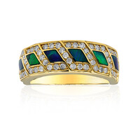 Anello in oro con Opale Nero di Lightning Ridge (CIRARI)