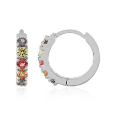 Orecchini in argento con Zaffiro Fancy