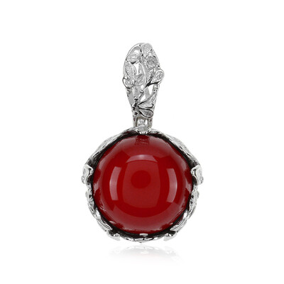 Ciondolo in argento con Ambra Rossa Colombiana (dagen)