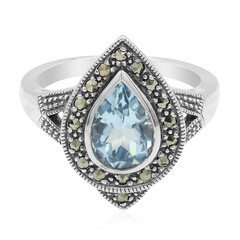 Anello in argento con Topazio Blu Cielo
