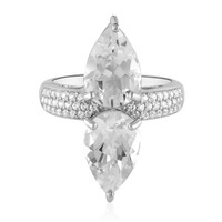Anello in argento con Topazio Bianco