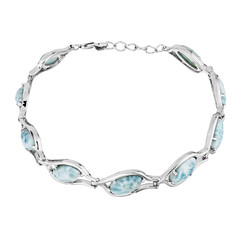 Bracciale in argento con Larimar