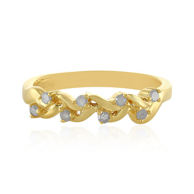 Anello in argento con Diamante I4 (J)