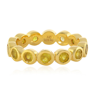 Anello in argento con Zaffiro Giallo del Madagascar