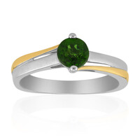 Anello in argento con Diopside Russo