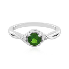 Anello in argento con Diopside Russo