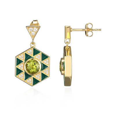 Orecchini in argento con Peridoto