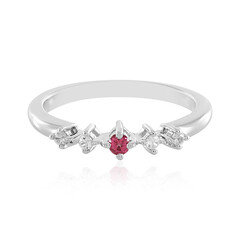 Anello in argento con Spinello Rosa