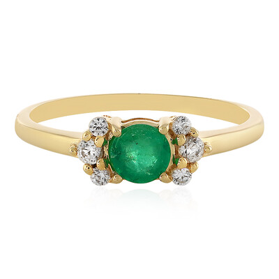 Anello in oro con Smeraldo Zambia