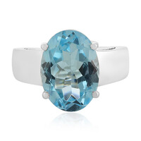 Anello in argento con Topazio Blu Cielo
