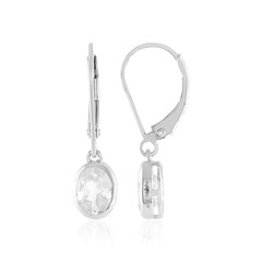 Orecchini in argento con Topazio Bianco
