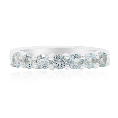 Anello in argento con Topazio Blu Cielo