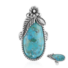 Anello in argento con Turchese Kingman Mohave Blu (Art of Nature)