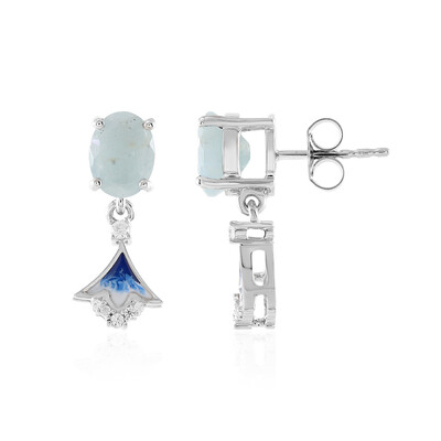 Orecchini in argento con Acquamarina Brasiliana