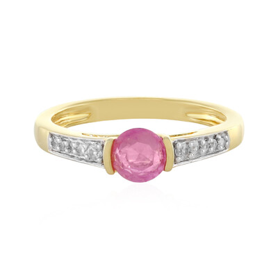 Anello in argento con Zaffiro Rosa del Madagascar