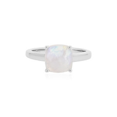 Anello in argento con Pietra di Luna Arcobaleno