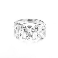 Anello in argento con Topazio Bianco