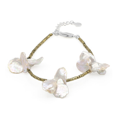 Bracciale in argento con Perla Keshi (TPC)