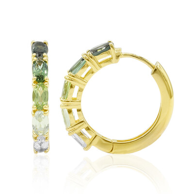 Orecchini in argento con Tormalina Verde