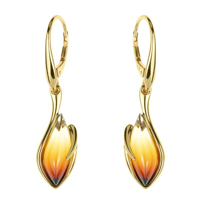 Orecchini in argento con Ambra Baltica (dagen)