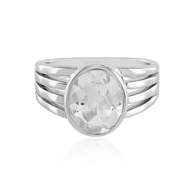 Anello in argento con Topazio Bianco