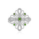 Anello in argento con Diopside Russo