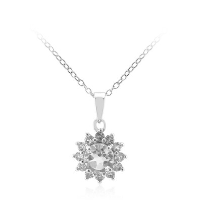Collana in argento con Topazio Bianco