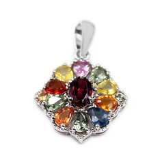 Ciondolo in argento con Rodolite