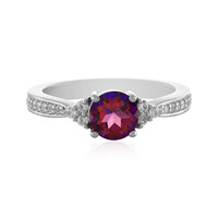 Anello in argento con Topazio Mistico Porpora