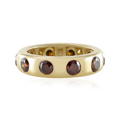Anello in oro con Diamante Rosso I2 (de Melo)