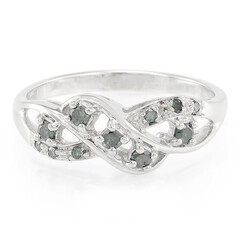 Anello placcato in platino con Diamante Fancy