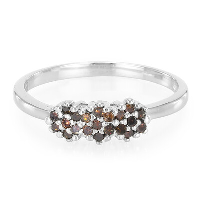 Anello placcato in platino con Diamante Fancy