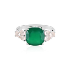 Anello in argento con Onice Verde