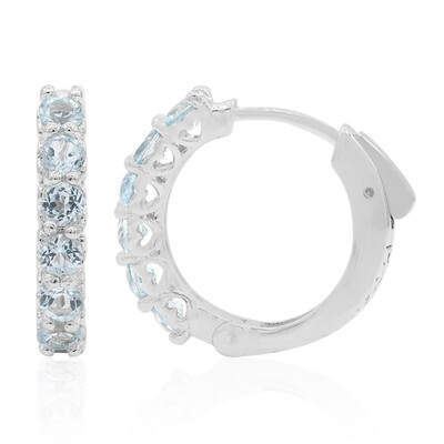 Orecchini in argento con Topazio Blu Cielo