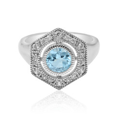 Anello in argento con Topazio Blu Cielo